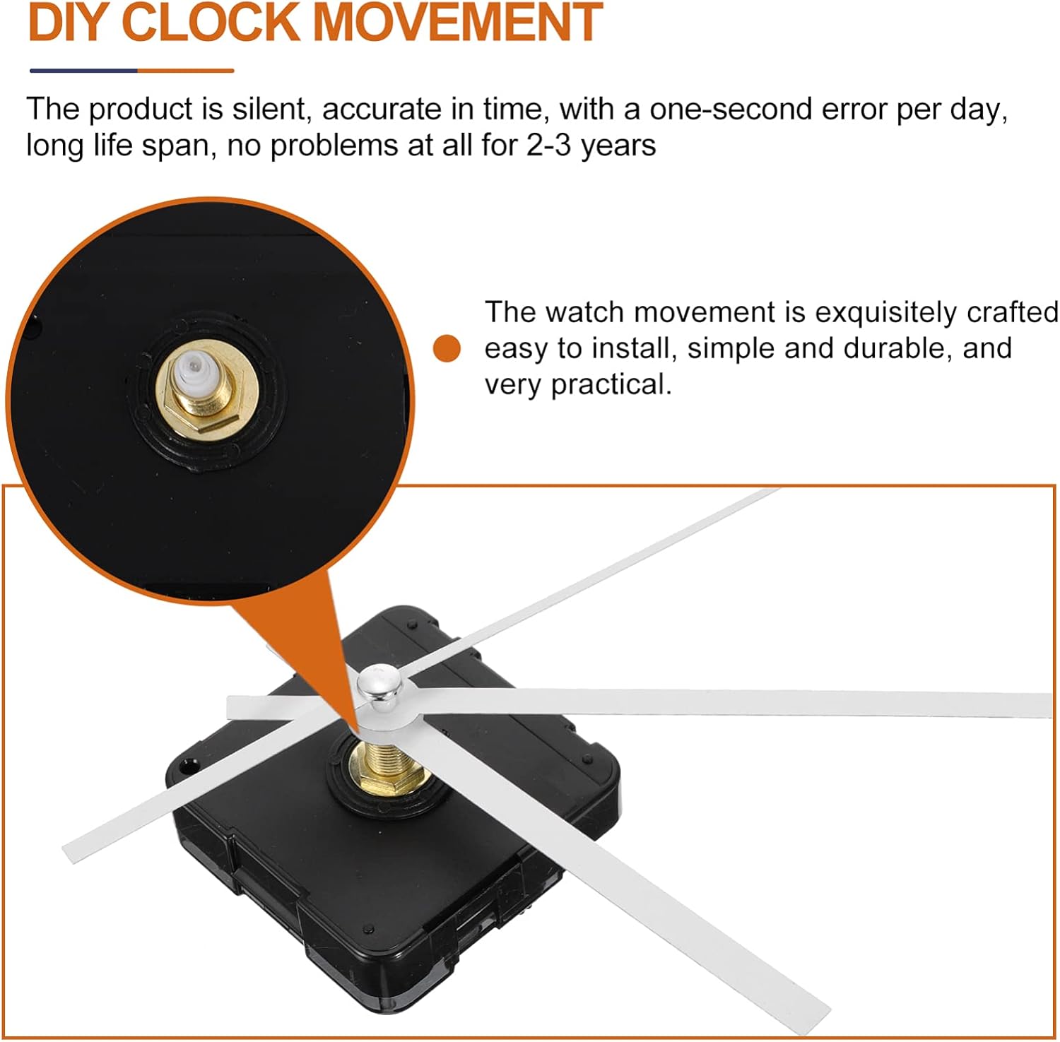 MARURY Non-Ticking Clock Motor Kit for DIY Repair