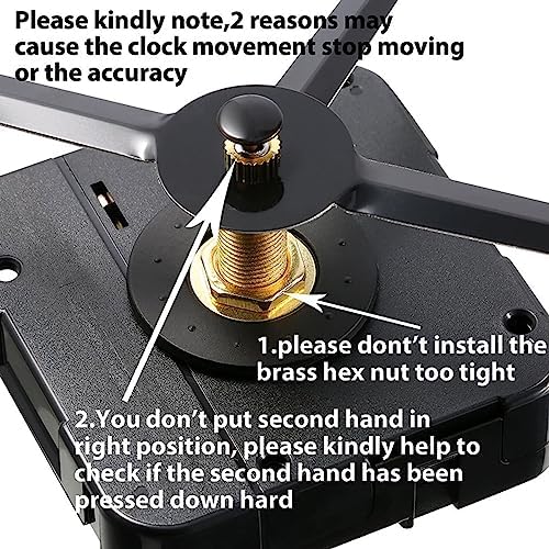 Wall Clock Repair Kit DIY Replacement Parts - Battery Operated Movement Replacement