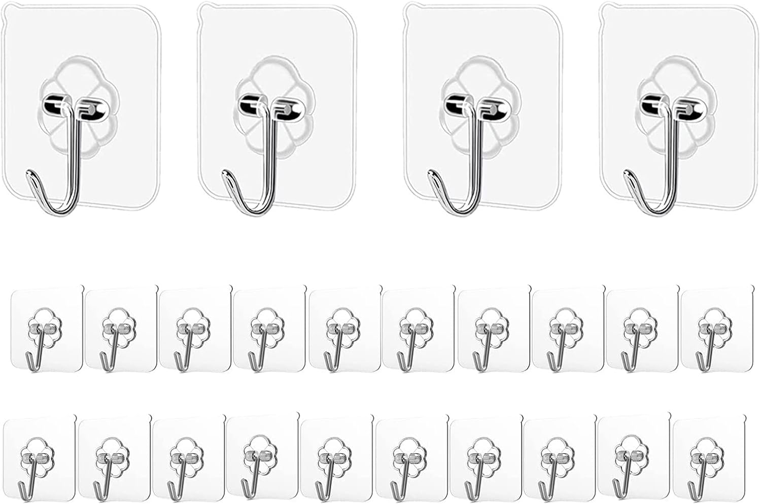 Sturdy Adhesive Hook Set for Kitchen Bathroom Use