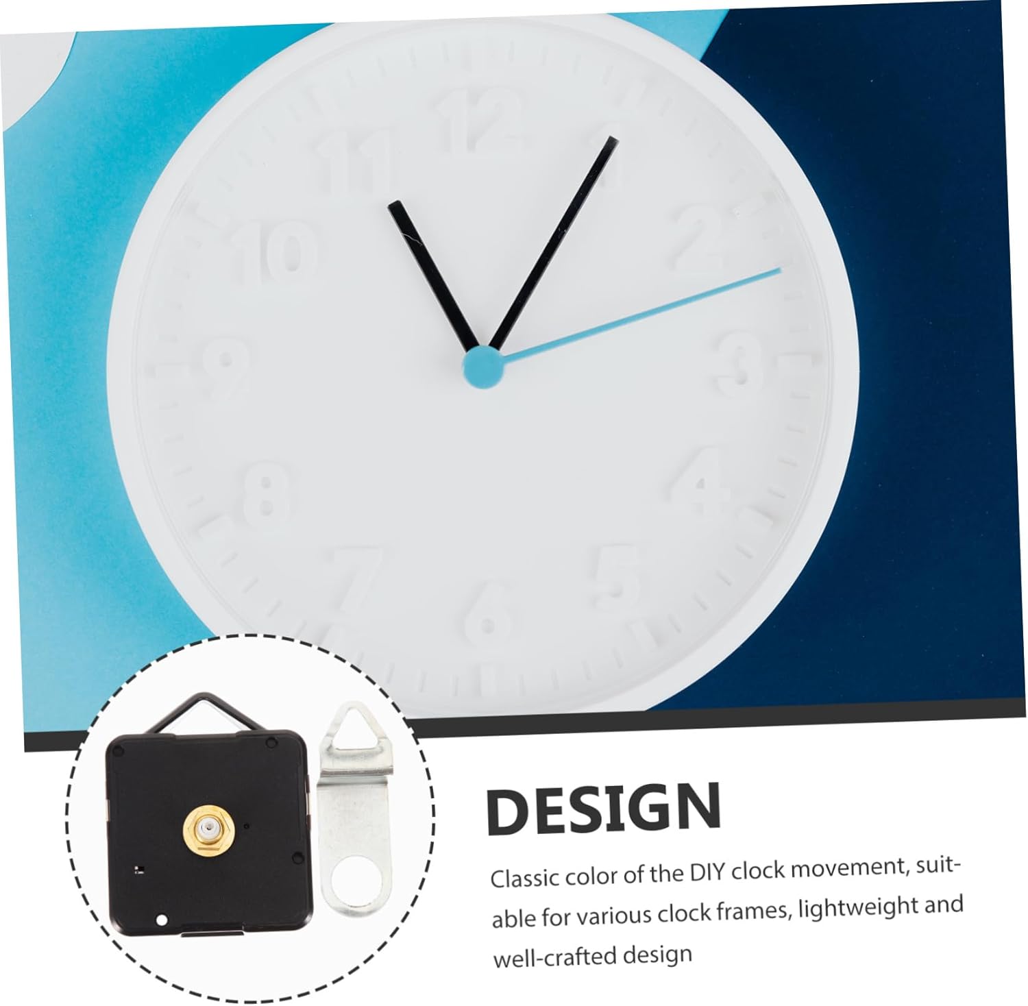 WOONEKY Easy to Install Durable Wall Clock Movement Kit with Mute Precision