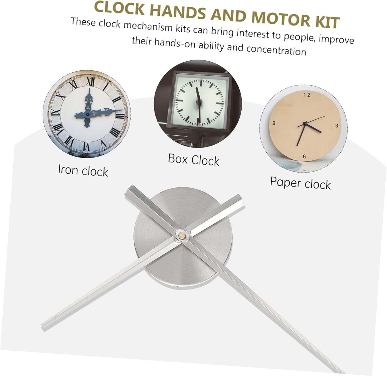 Versatile 3D Wall Clock with Mechanism Kit