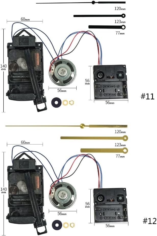 Generic Wall Clock Movement Set 12888