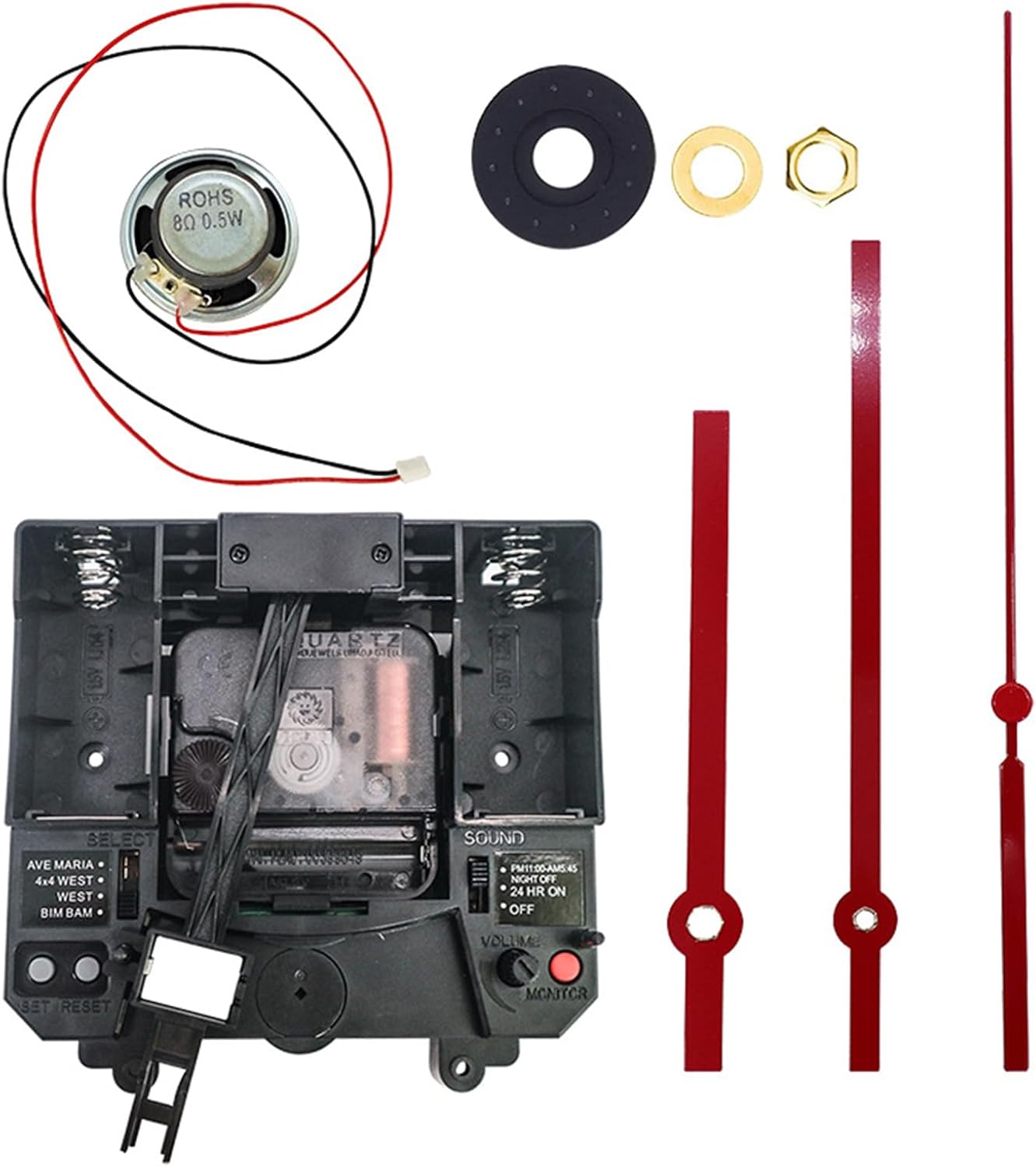 CVZQTESimple 300g Plastic Music Box Clock Movement