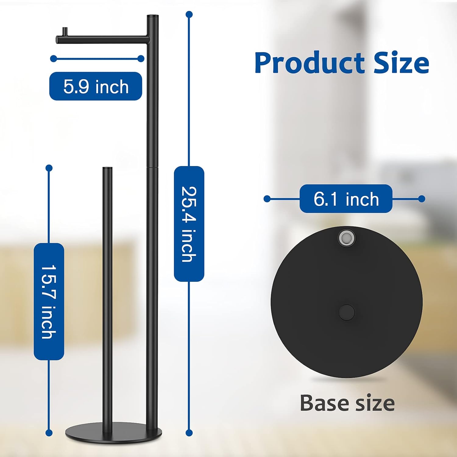 Elegant Adjustable Toilet Paper Holder Stand