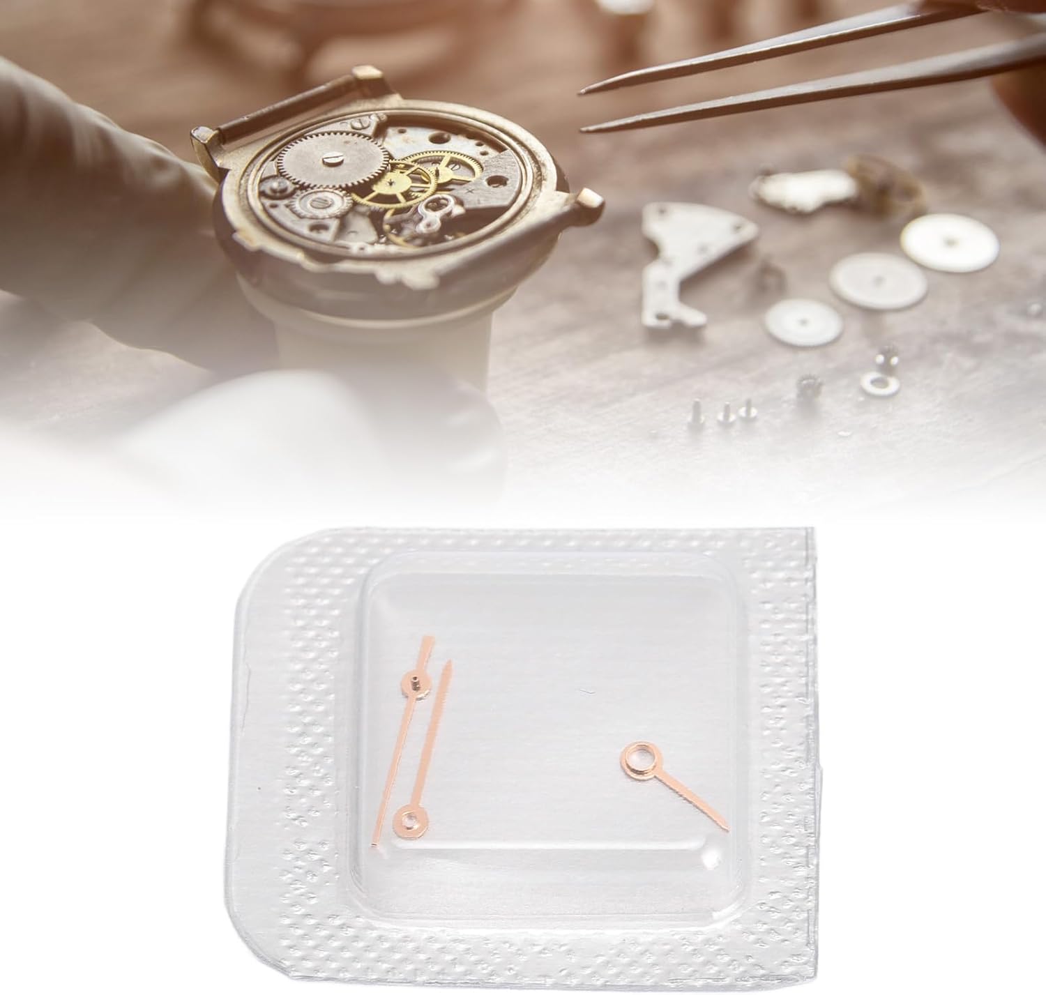 Sturdy Clock Movement Hands Set for Watch Repair with Rose Gold Finish