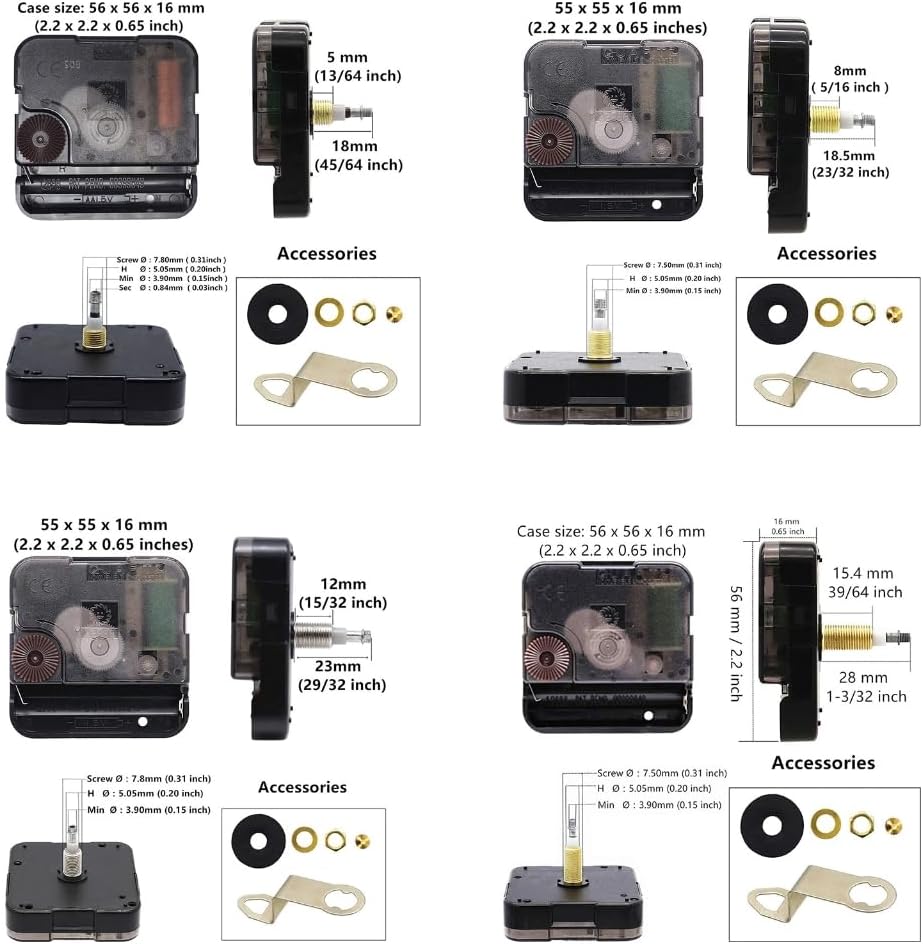 DIY Wall Clock Parts Set - Precision Timer for Home Office Use