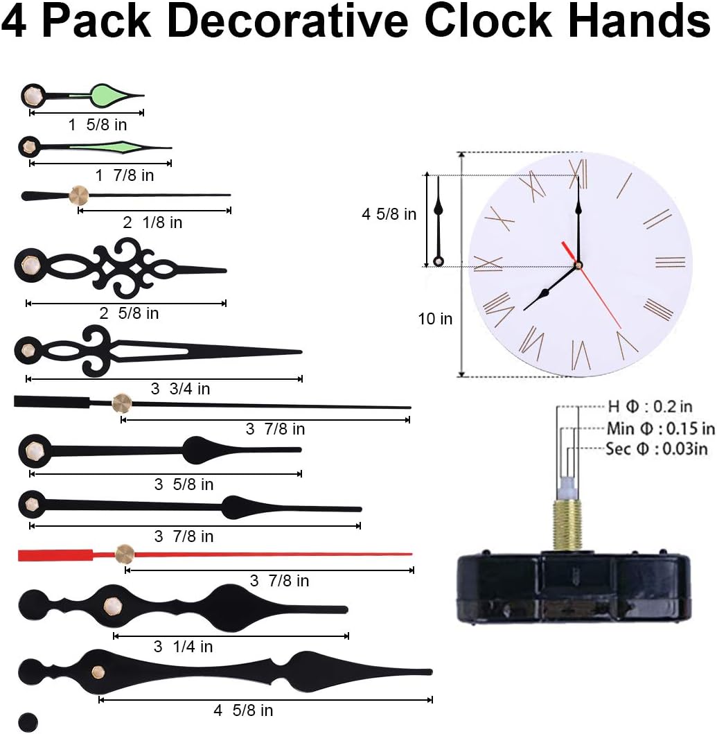 EMOON 2-Pack Clock Movement Kit for Repair Customization