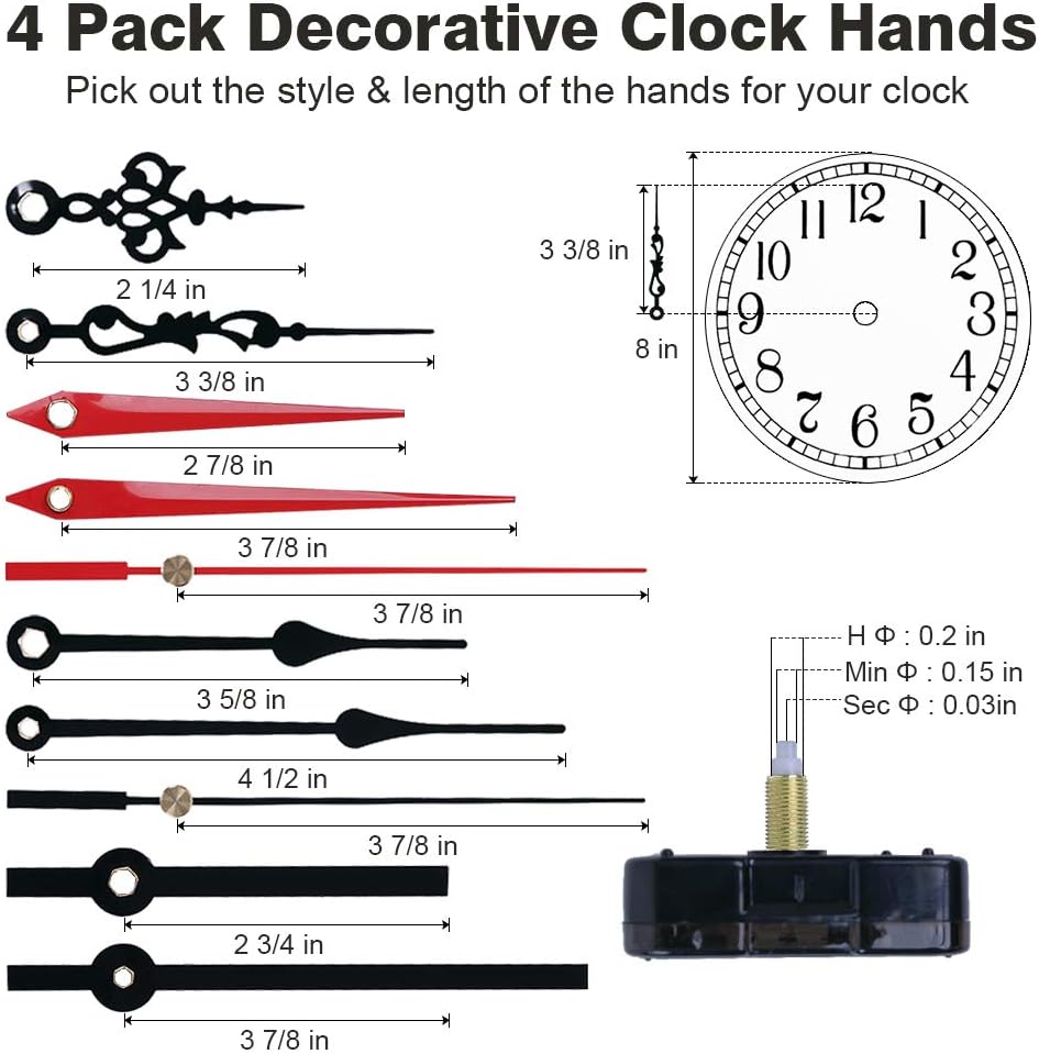 Perfect Replacement Clock Movement Kit for DIY Clocks