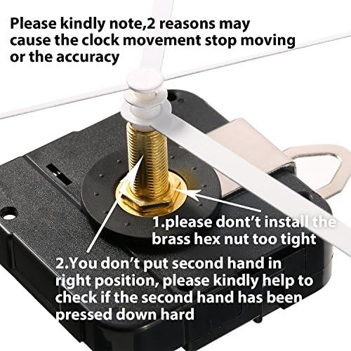 Hicarer 28mm Replacement Clock Movement with Metal Hook Repair Kit