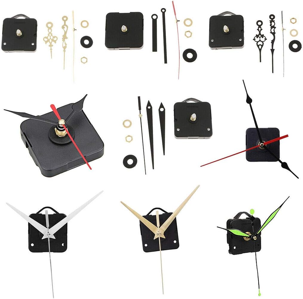Delmitan ColorD Wall Quartz Clock Mechanism Replacement Set