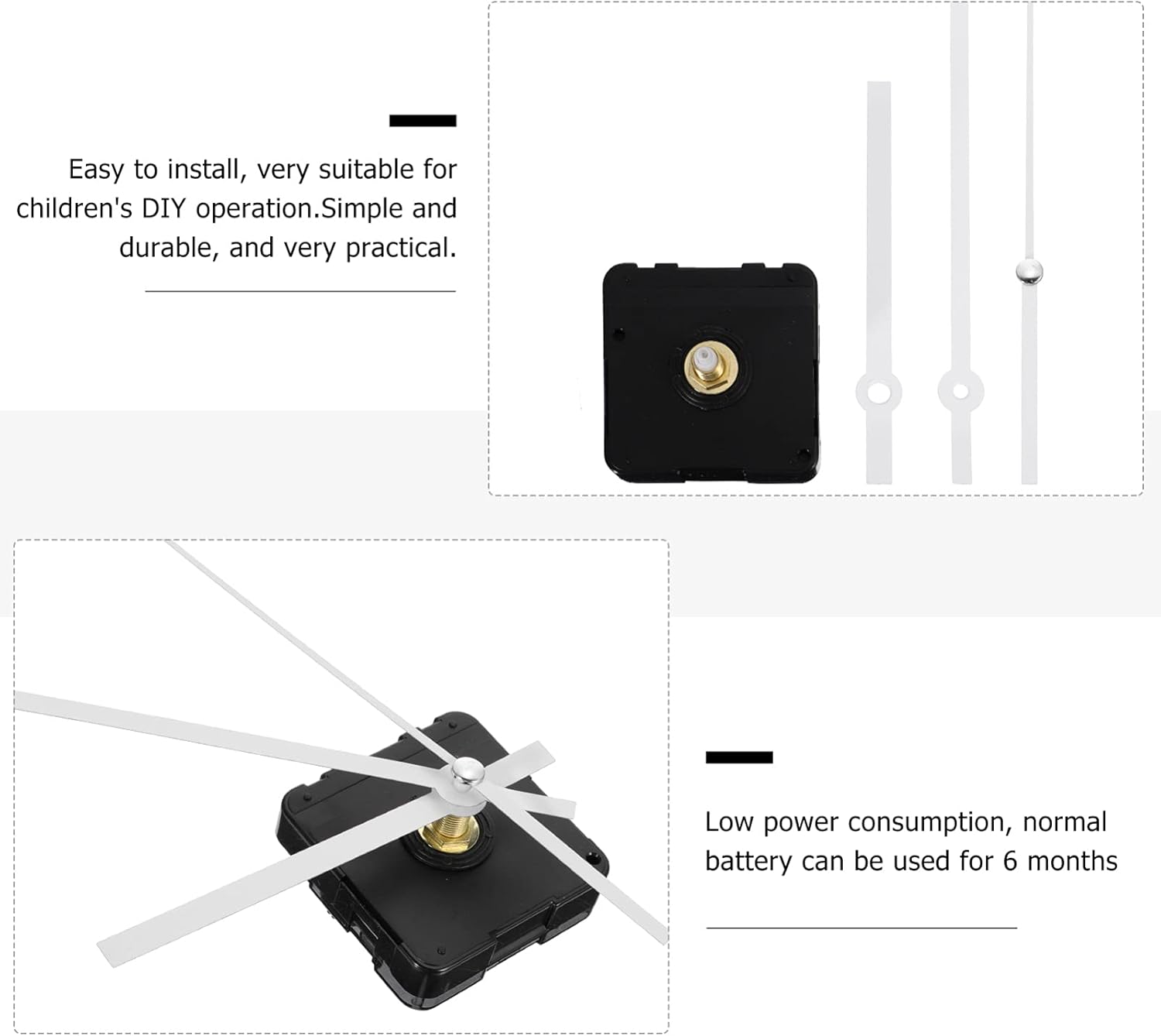 MARURY Non-Ticking Clock Motor Kit for DIY Repair
