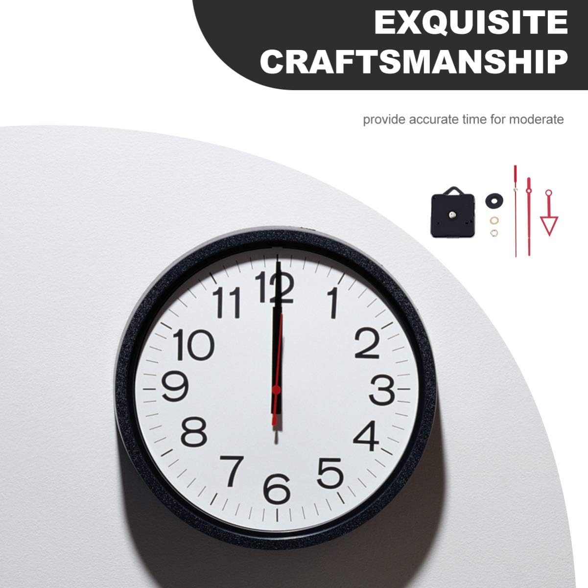 EXCEART RED CLOCK MOVEMENT HIGH PRECISION KIT