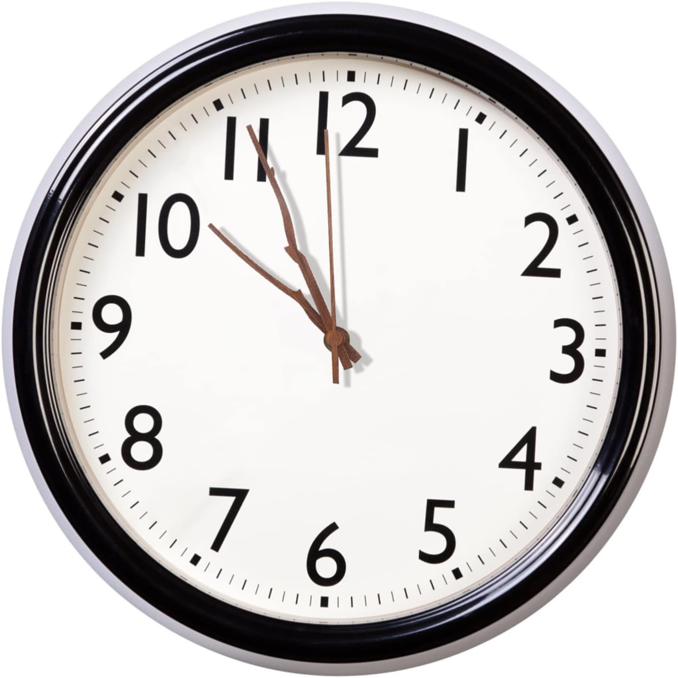 jojofuny 4-Set Quartz Wall Clock Mechanism Replacement Kit - Walnut Wood Clock Hands