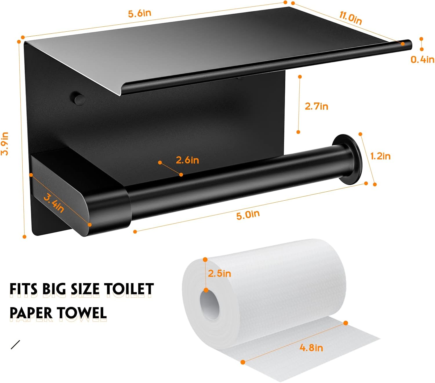 Effortlessly Mount Your Toilet Paper with 5-in-1 Storage Solution