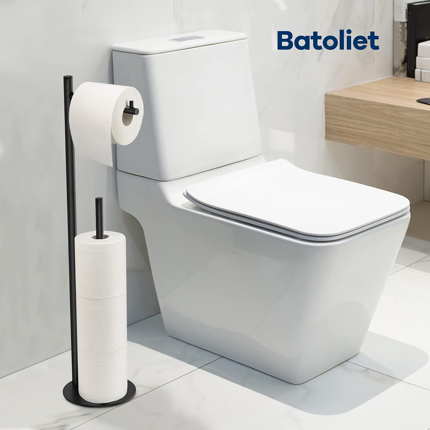 Elegant Adjustable Toilet Paper Holder Stand
