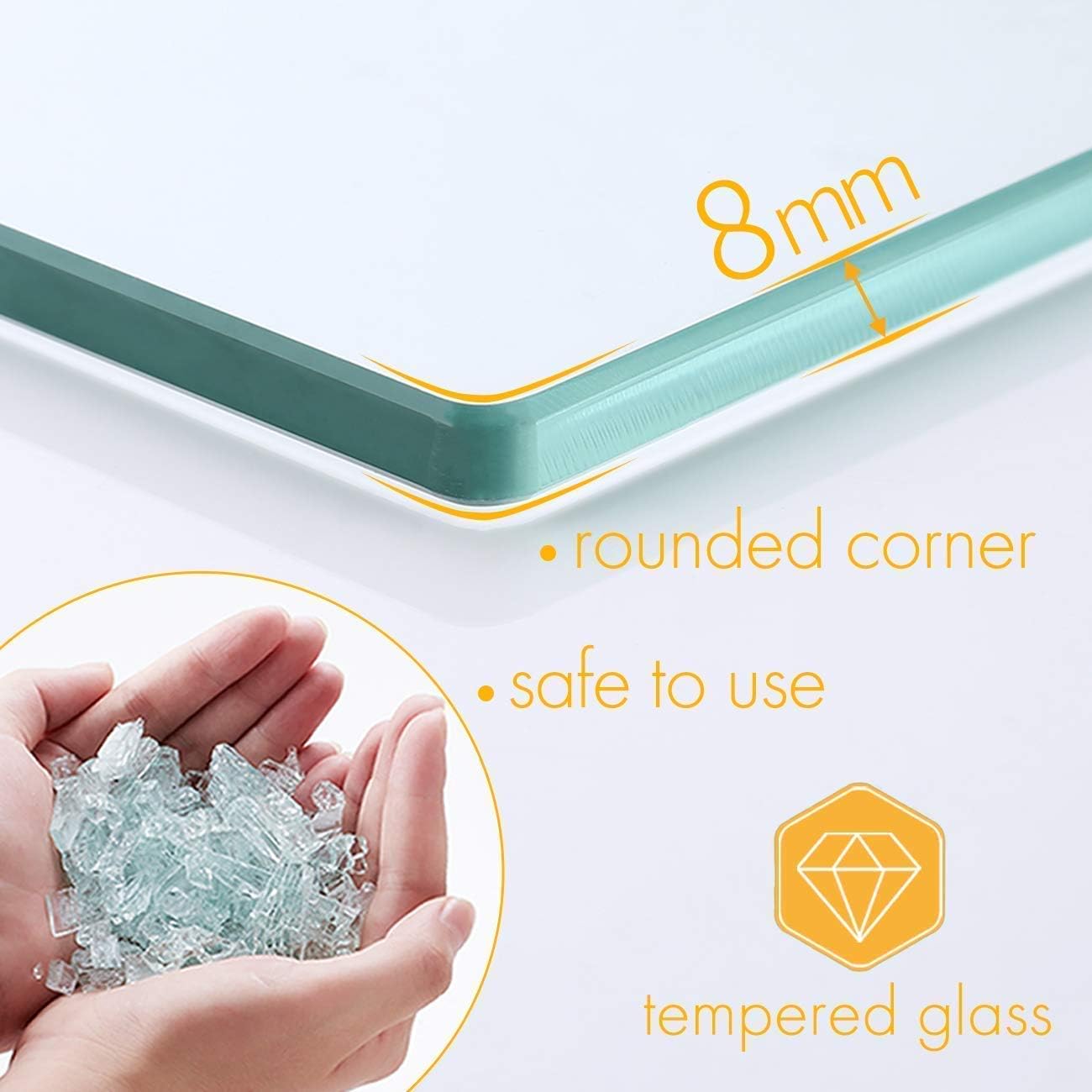 Sturdy Tempered Glass Organizer Shelf