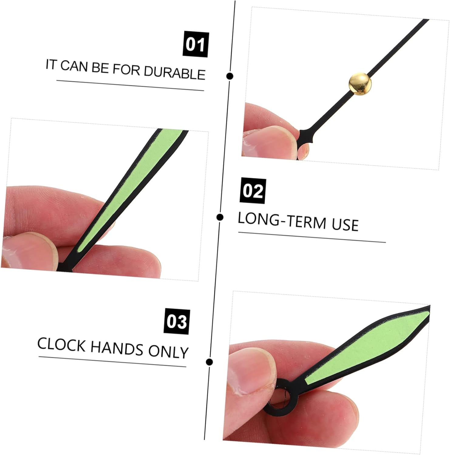 L Magnetic 3D Glow-in-the-Dark Clock Hands