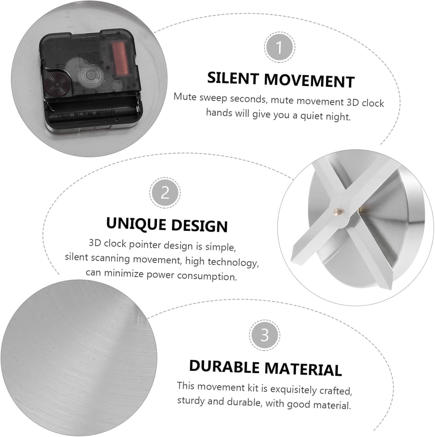 Modern Wall Clock Parts Kit