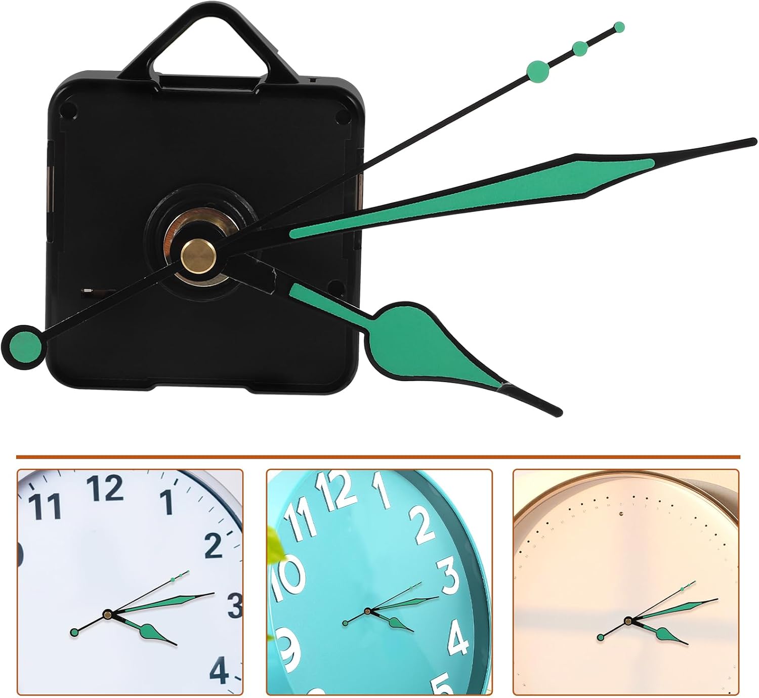 DOITOOL Wall Clock Replacement Movement Kit - Green