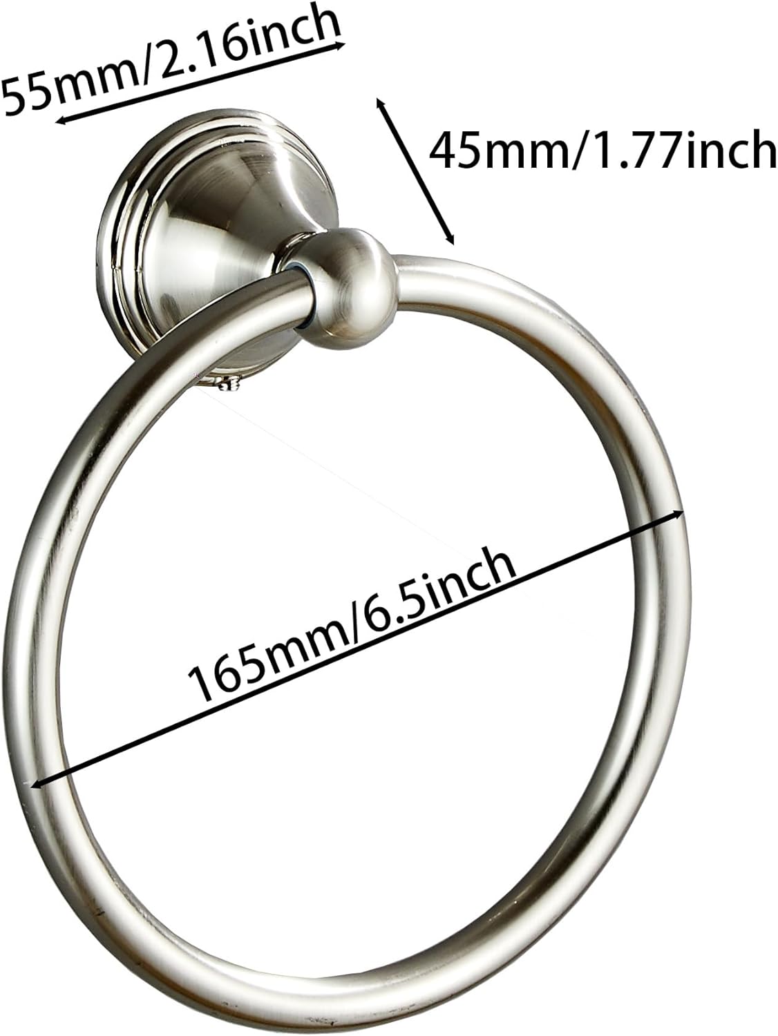 Bluebyrne Hand Towel Holder Brushed Nickel 1 Pack