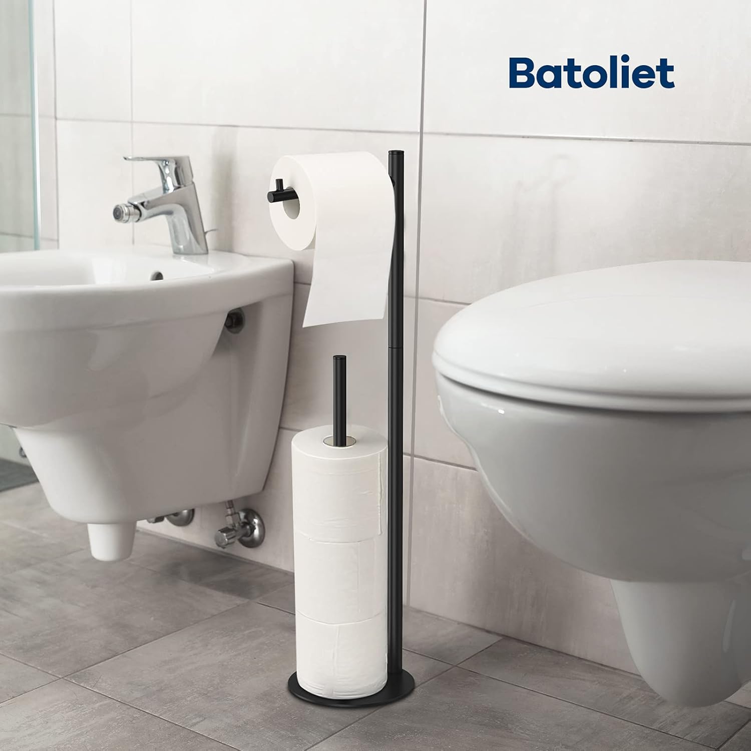 Elegant Adjustable Toilet Paper Holder Stand