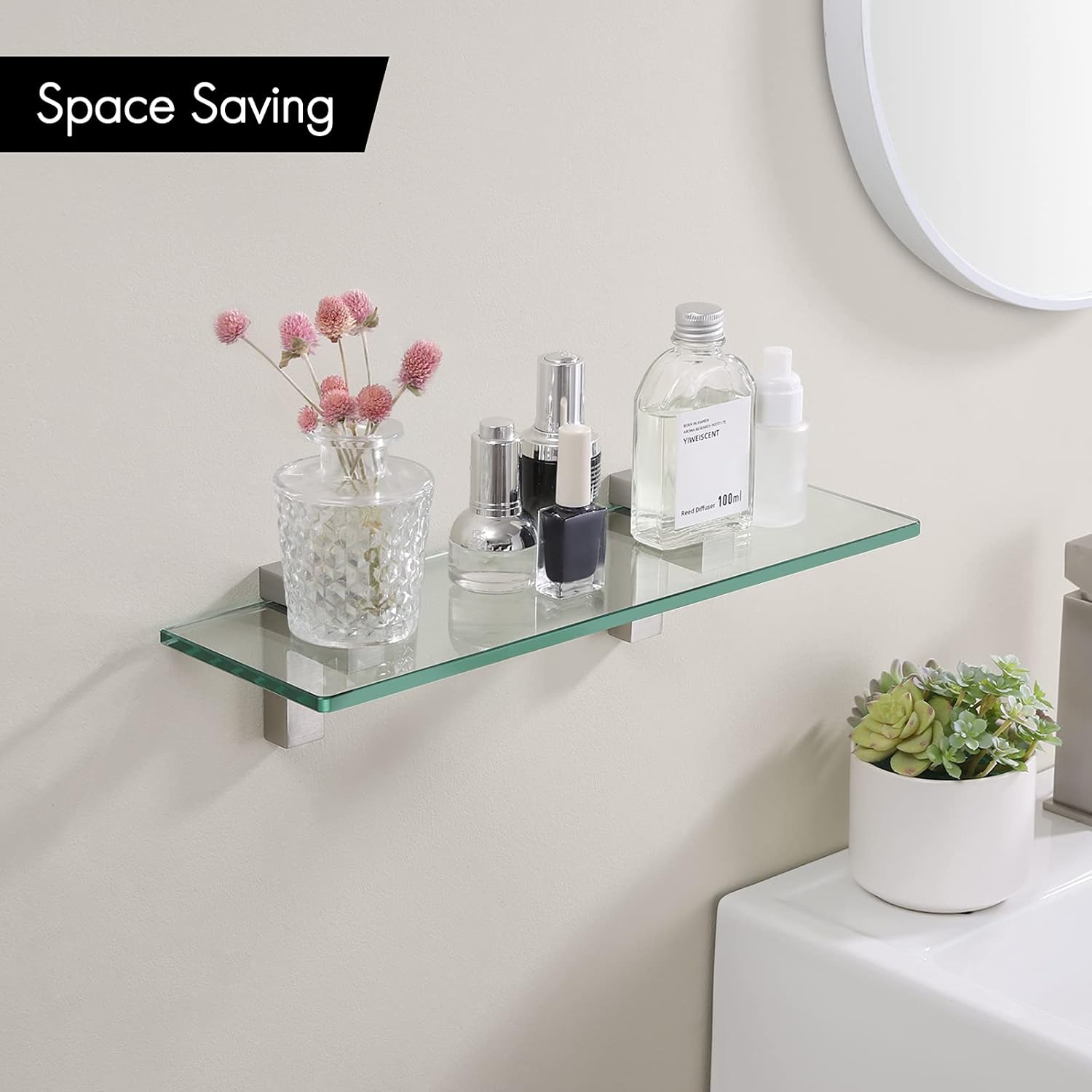 Safe Durable Bathroom Wall Shelf
