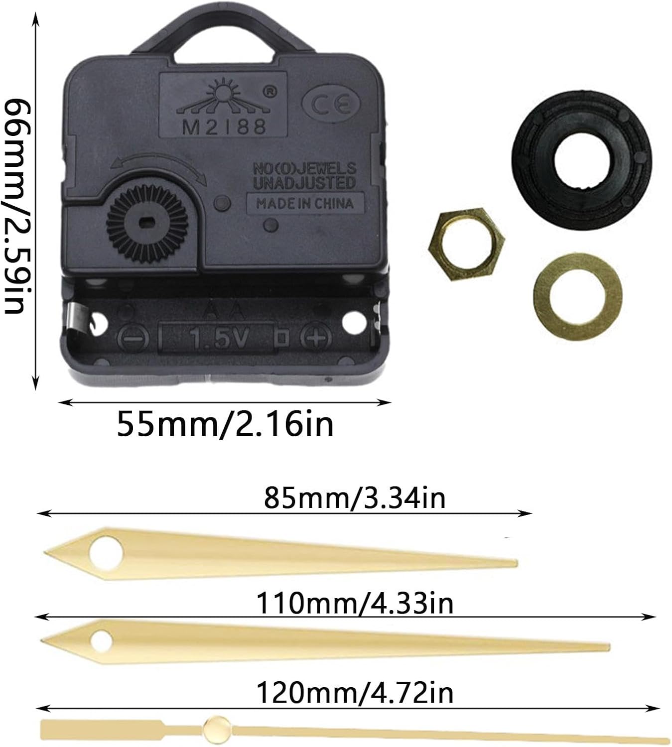 Elegantly Designed Accurate and Durable Wall Clock Mechanism Set