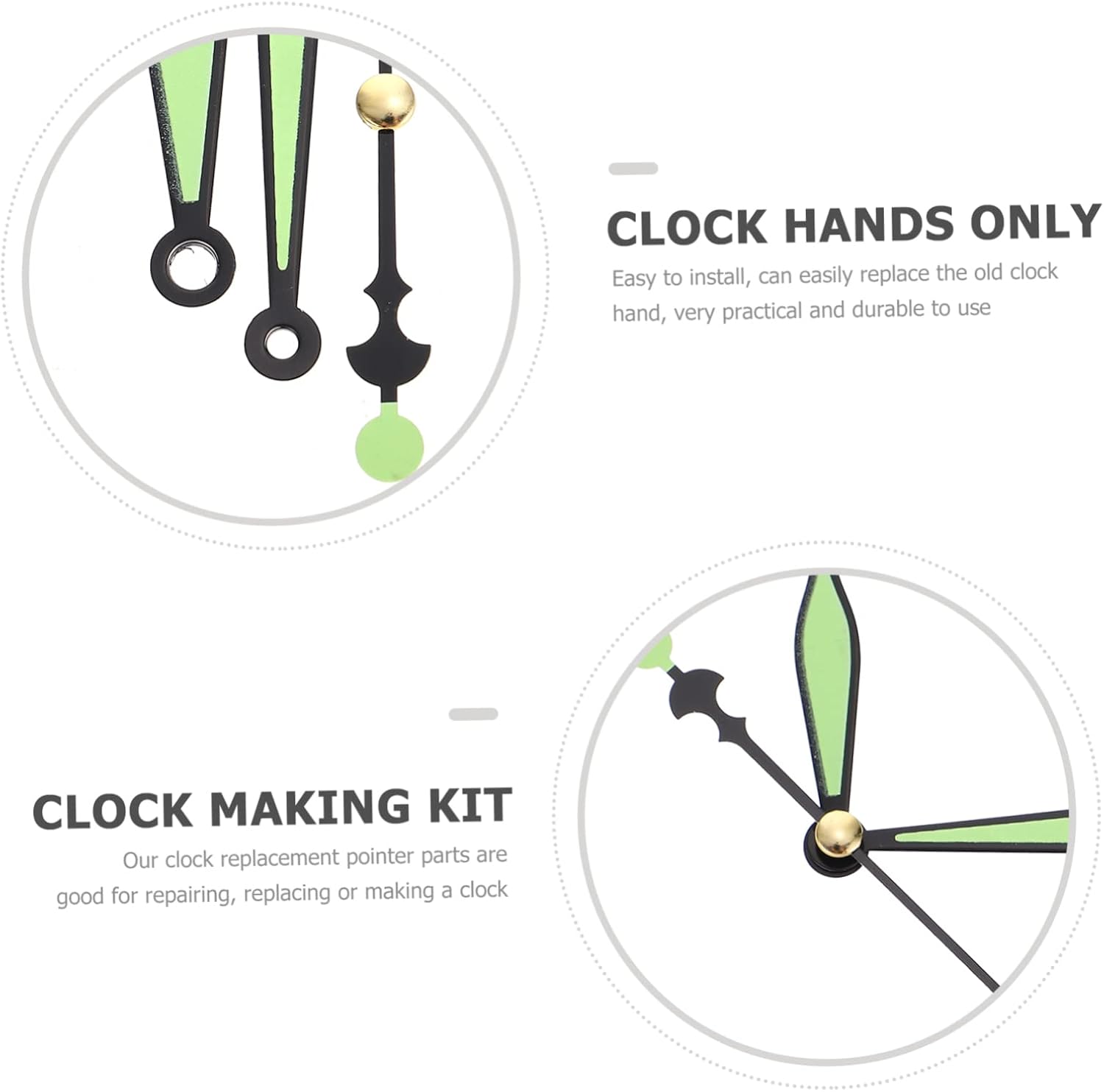 L Magnetic 3D Glow-in-the-Dark Clock Hands