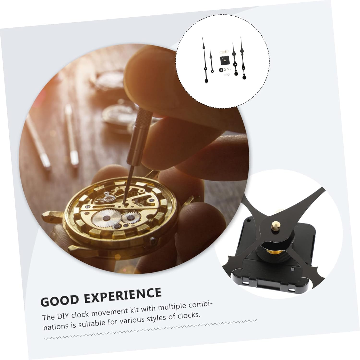 Elevate Your Clock Precision Metal Plastic Clock Movement Set