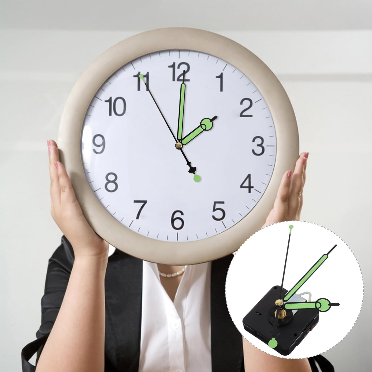 Set Clock Mechanism Replacement 3D Luminous Wall Clock Hands Easy to Install