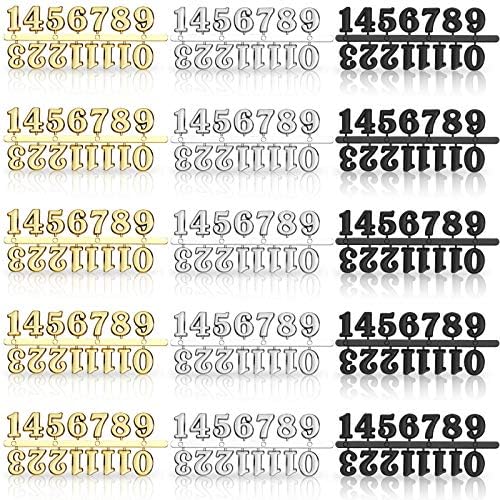 Clock Numbers Kit BlackSilverGold Clock Numbers Replacement 15 Pieces