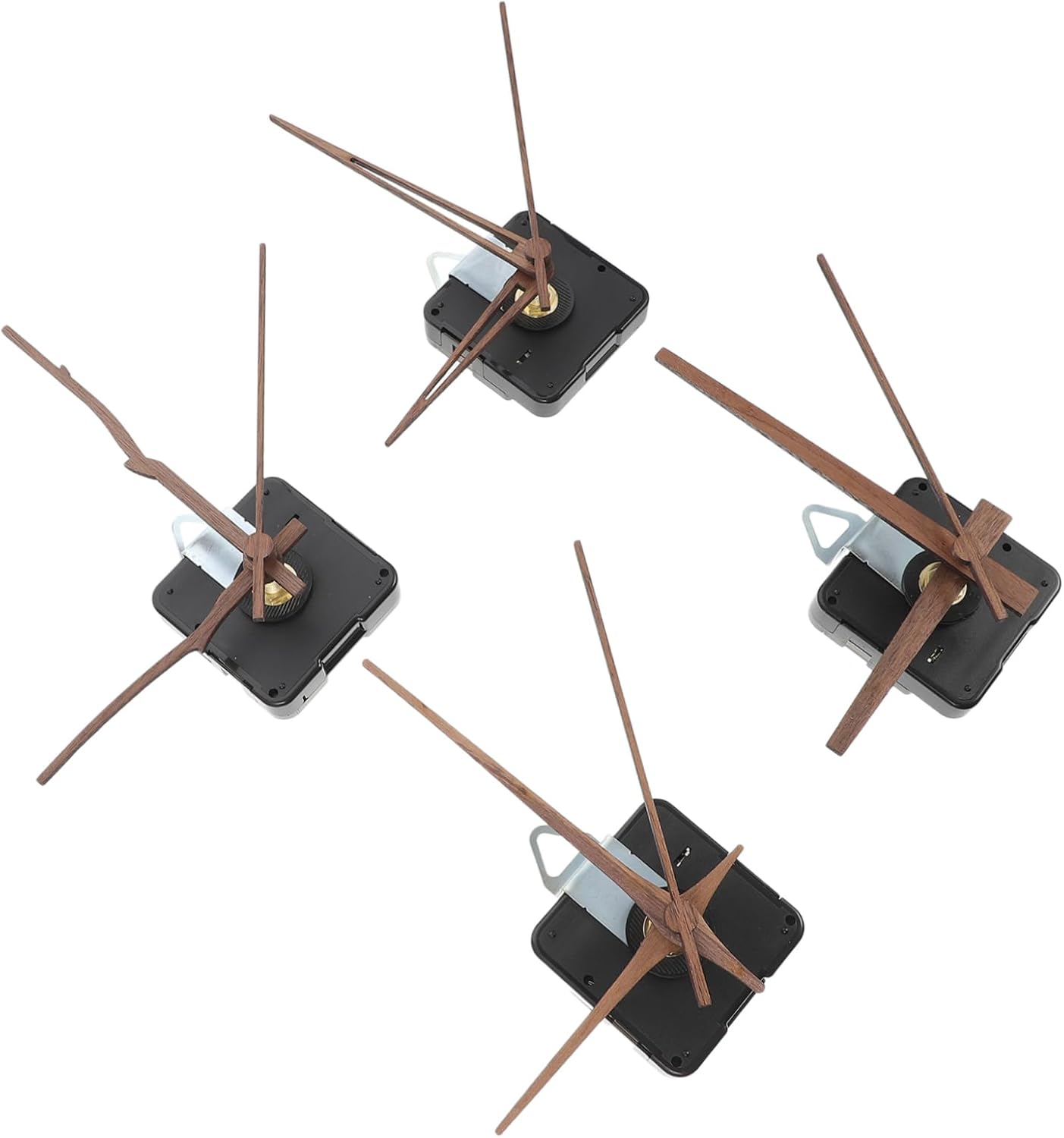 Walnut Wood Replacement Pointer Clock Hands Kit for 4 Sets
