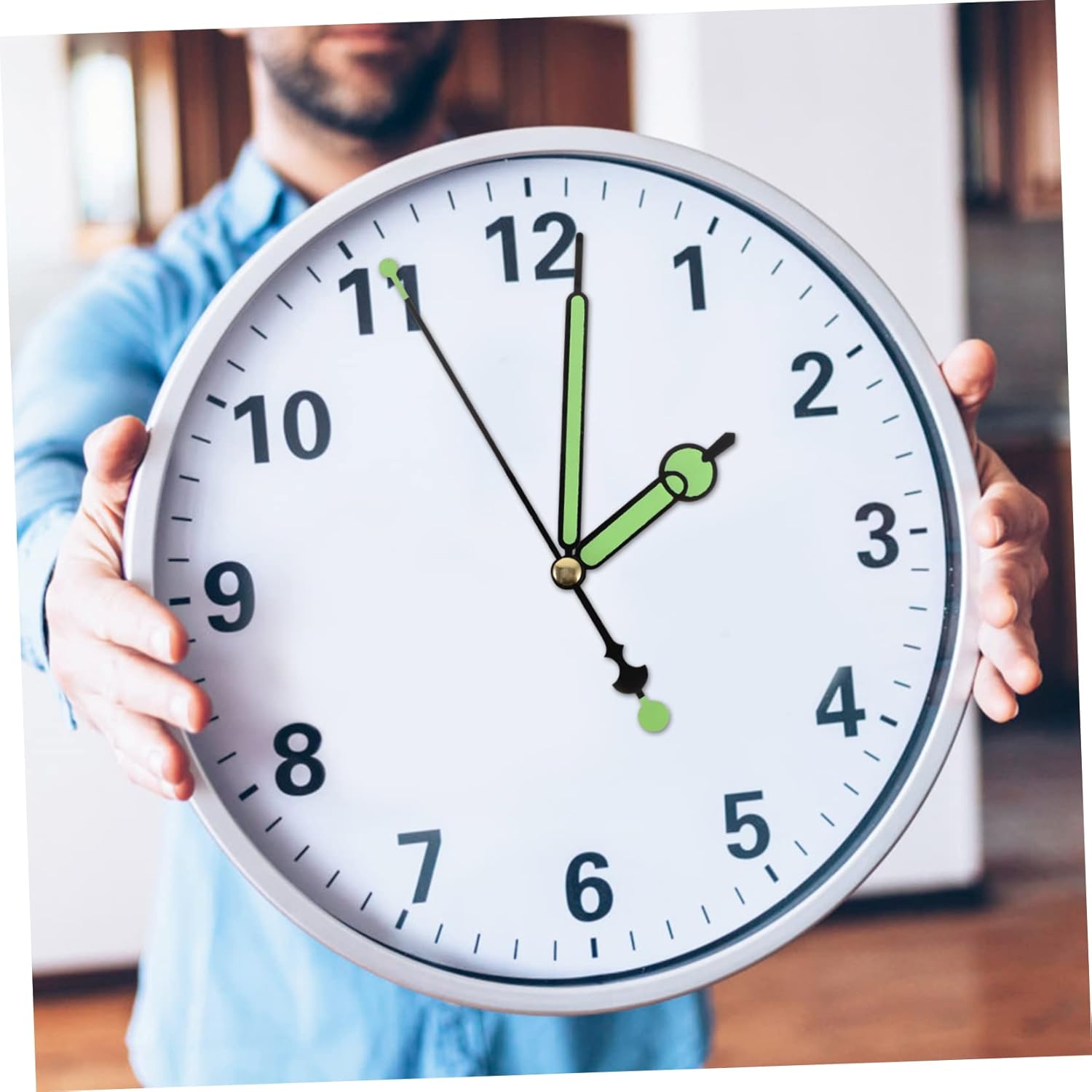 Silent Plastic Clock Movement Kit with Luminous Hands for DIY Clocks