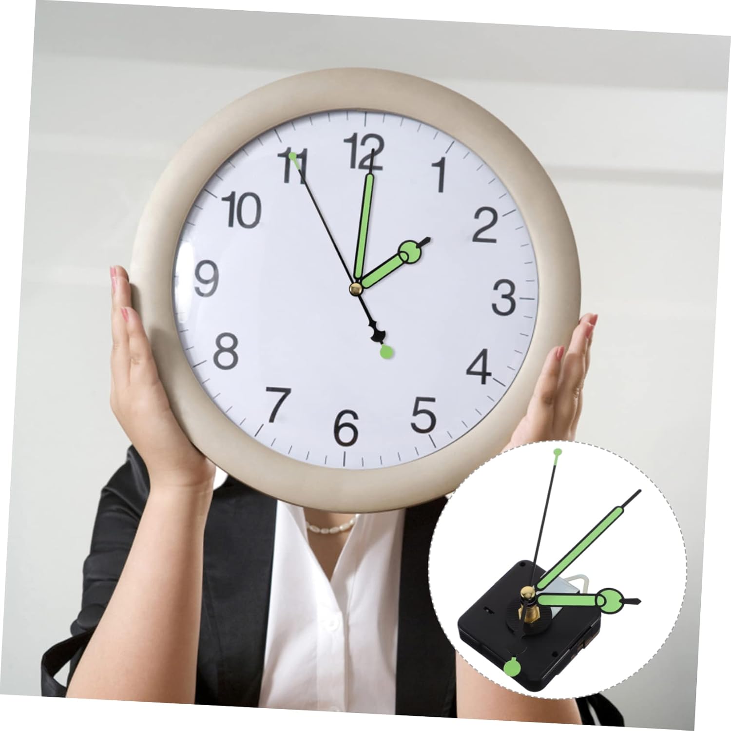 Silent Plastic Clock Movement Kit with Luminous Hands for DIY Clocks