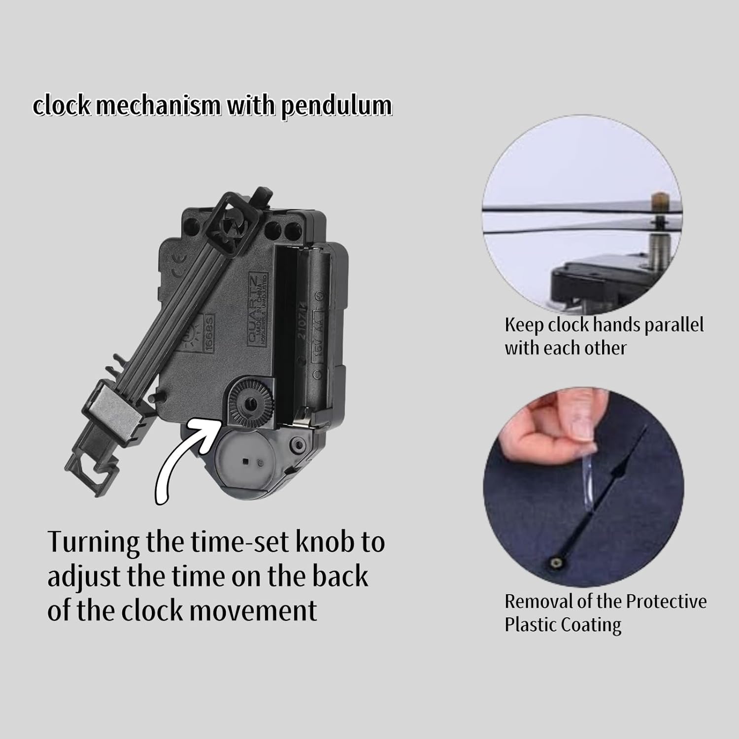 Prettyia Clock Mechanism 2 Set Replacement Kit