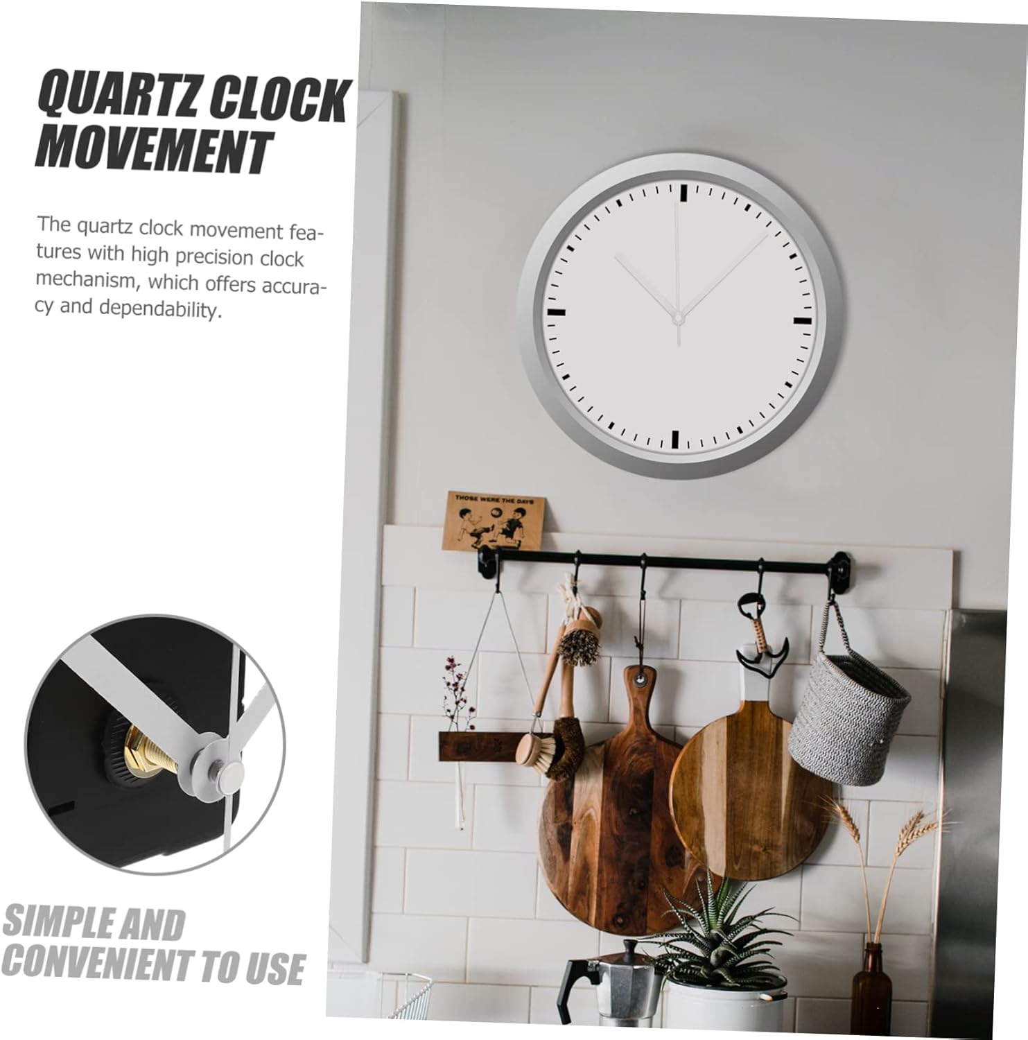 Homoyoyo 2pcs Clock Hands Quartz DIY Wall Clock Kit