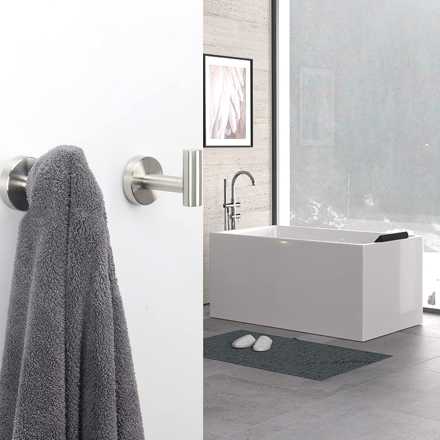Versatile and Durable Towel Hook Set