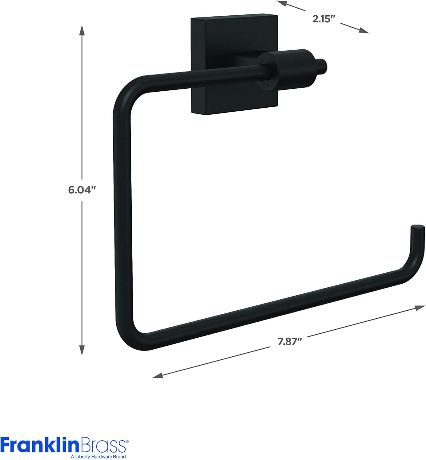 Franklin Brass Maxted Towel Ring Matte Black