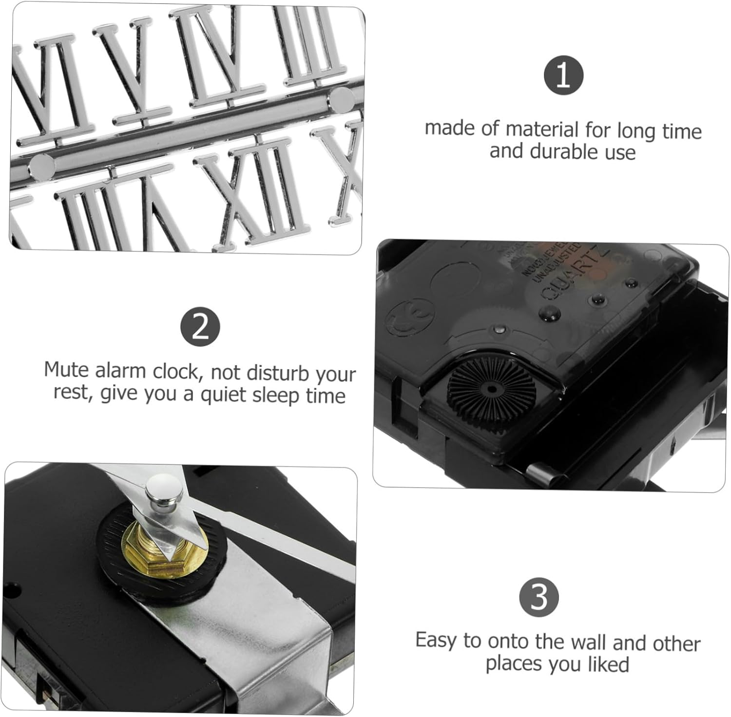Perfect Roman Numeral Clock Parts Kit for DIY Clocks