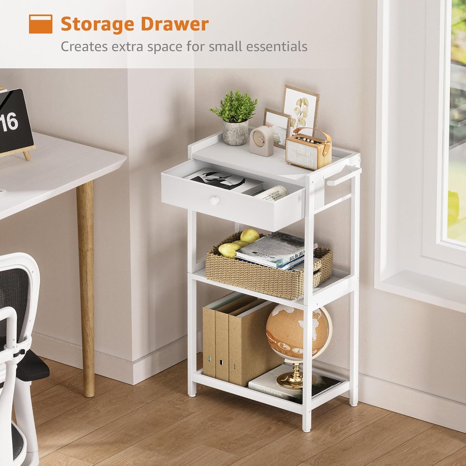 MEUIS Rustic Farmhouse Standing Organizer Durable Ladder Style for Towels Gaskets