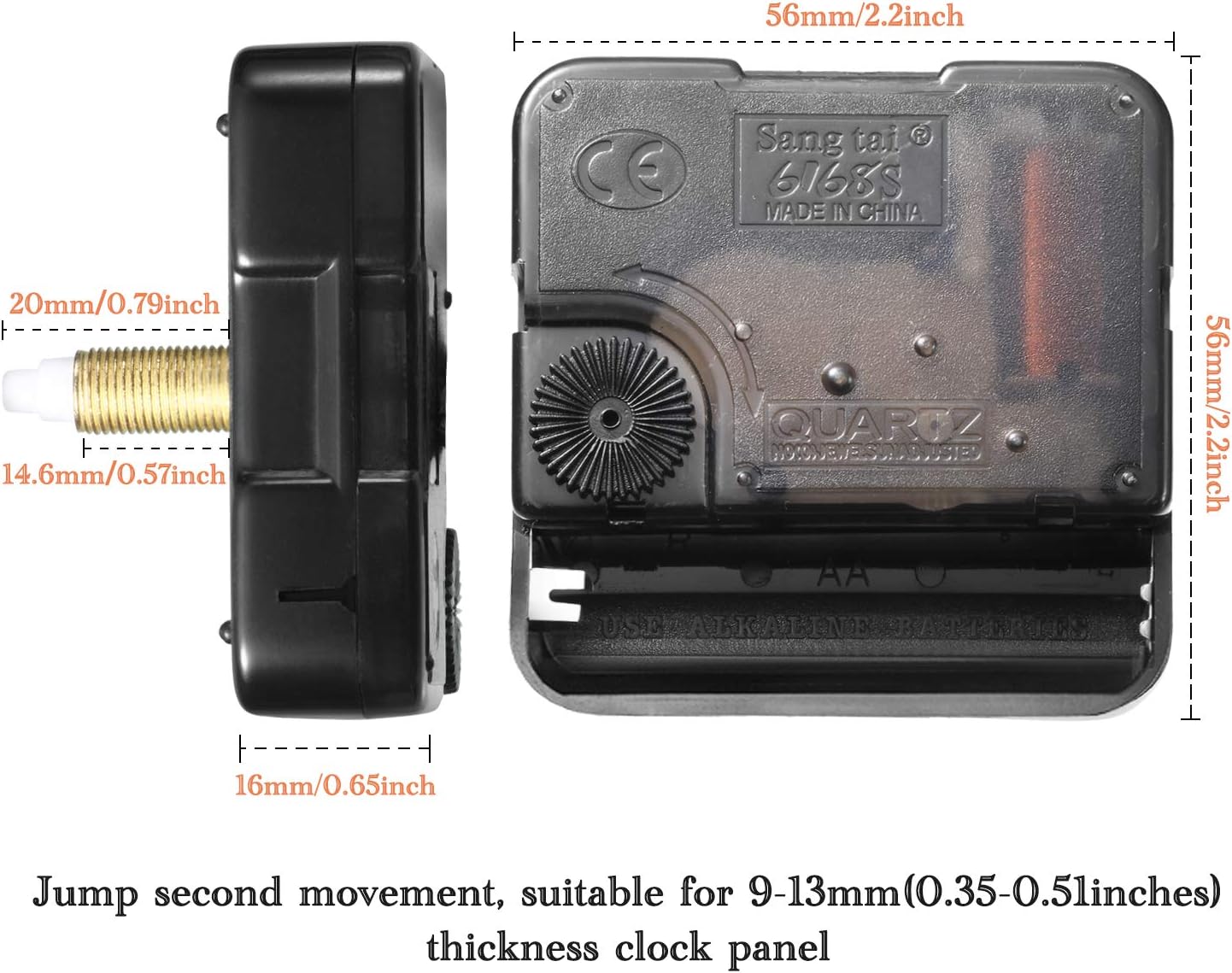 Hicarer quartz wall clock movement replacement