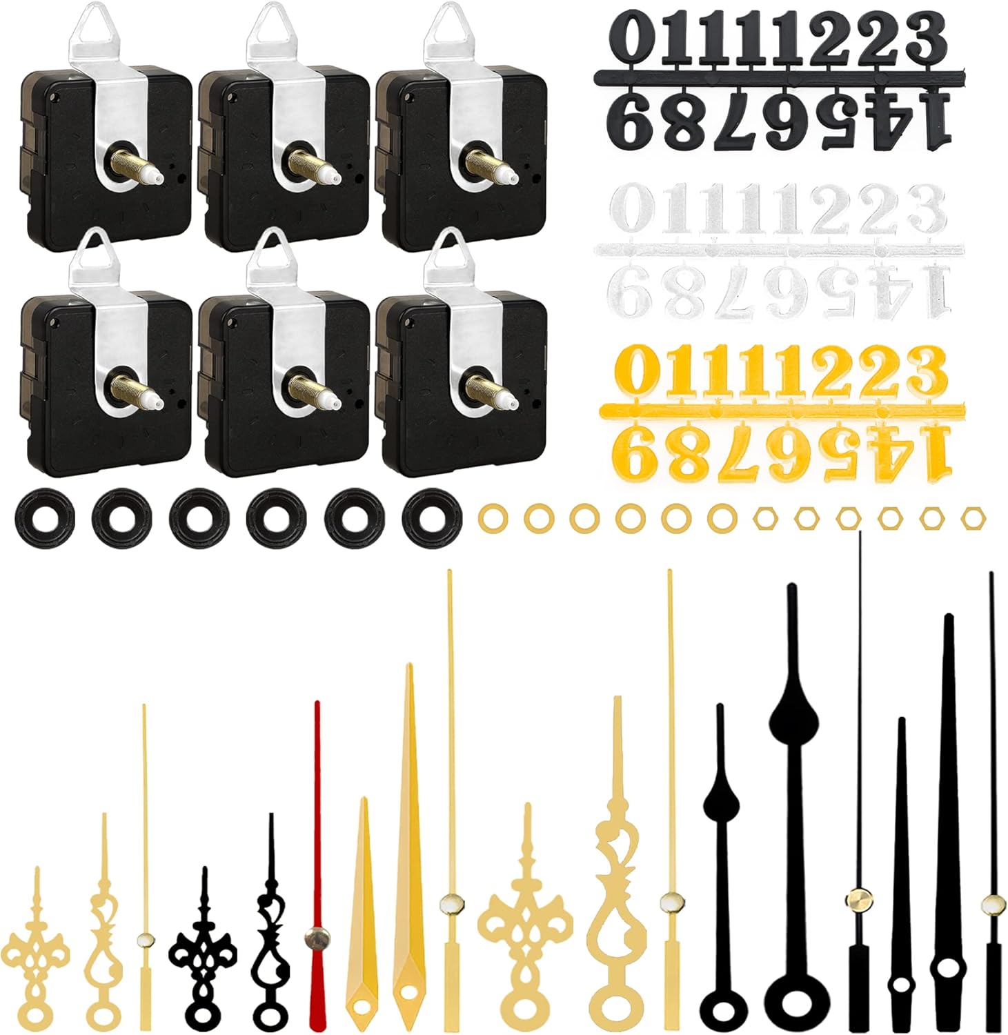Precision quartz wall clock mechanism kit for DIY repairs