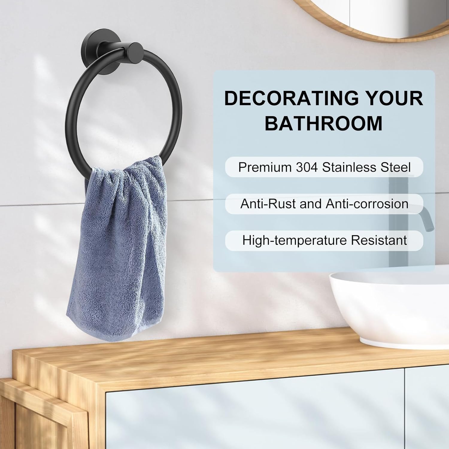 SetSail Elevate Your Bathroom with Premium 304 Stainless Steel Holder Set