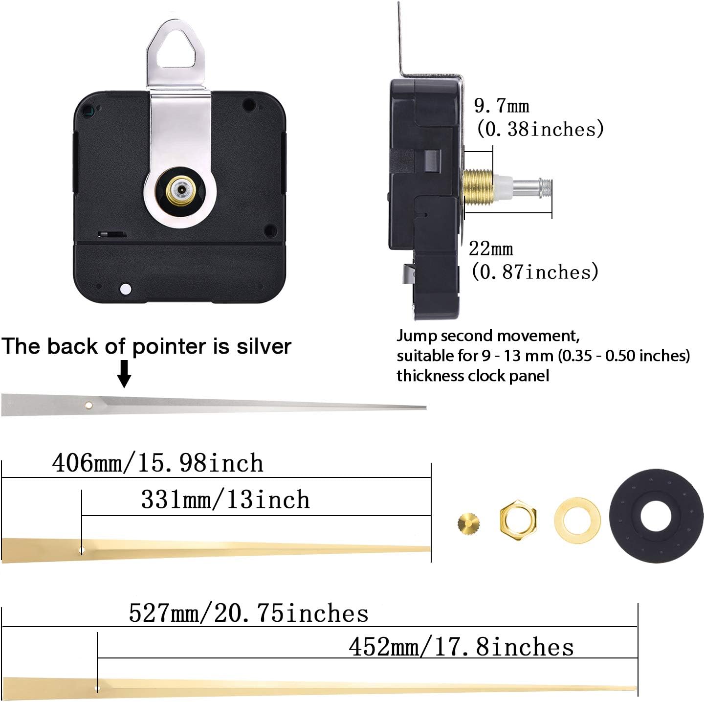 High Torque Gold Clock Movement