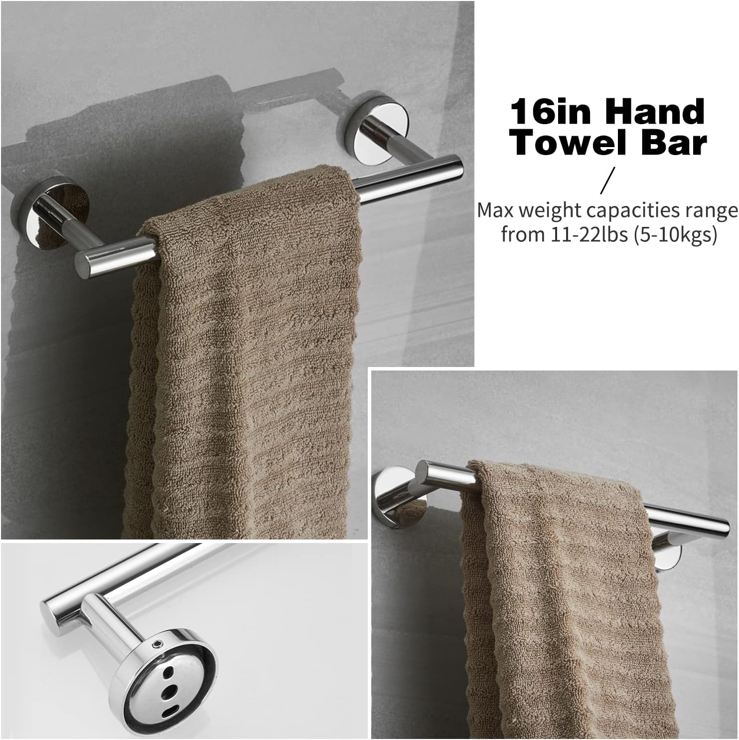 Complete 10-Piece Bathroom Hardware Set Modern Brushed Nickel Design