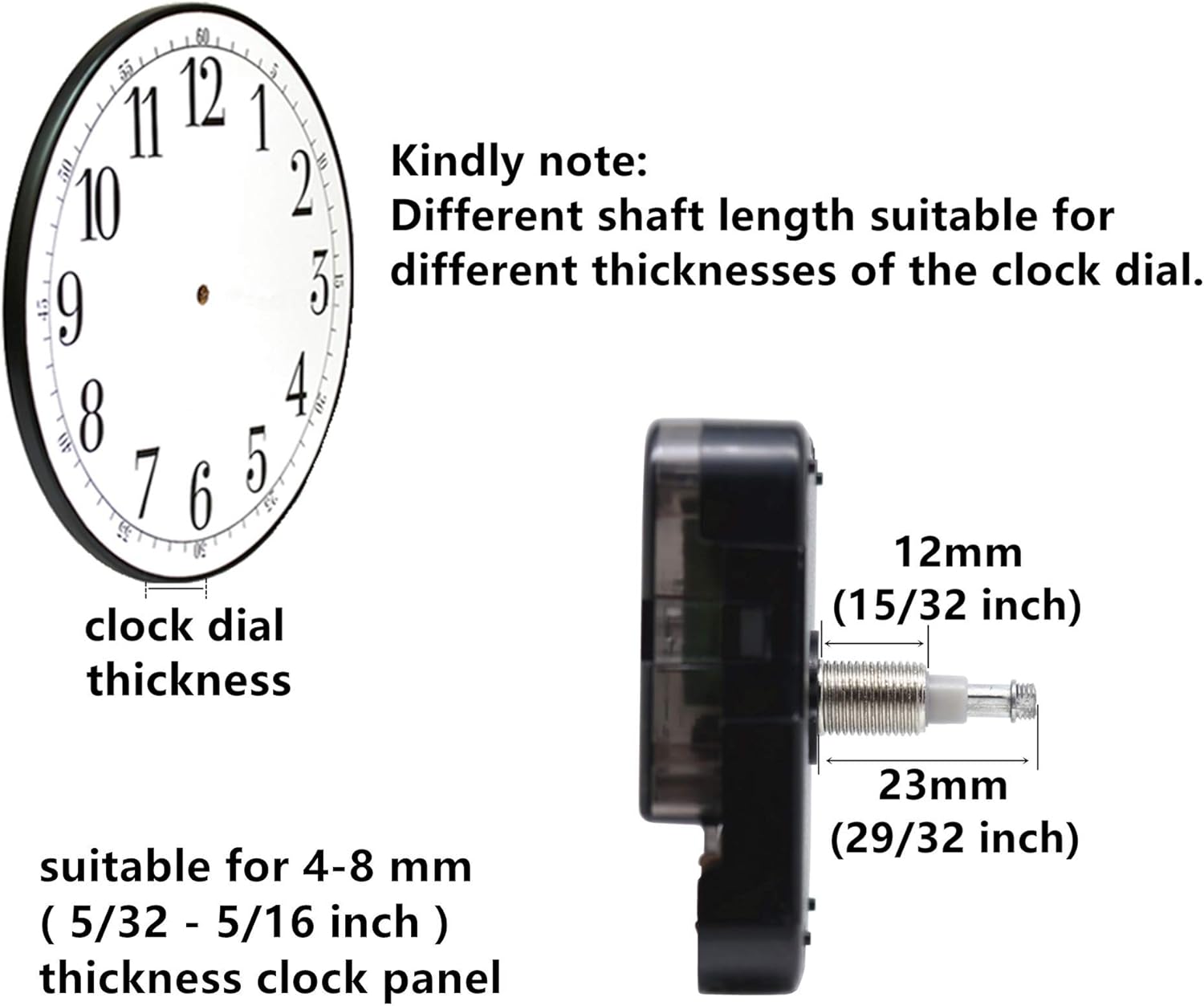 High Torque Long Shaft Clock Movement