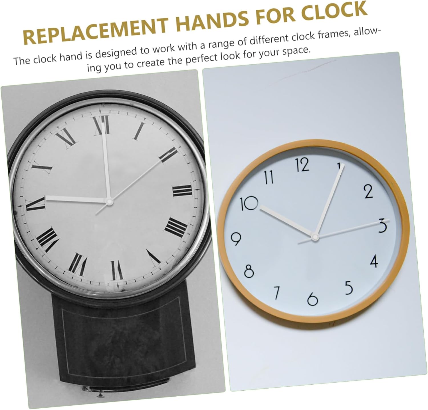Precision-Forged Plastic Clock Hands Kit for Wall Clocks and Watches
