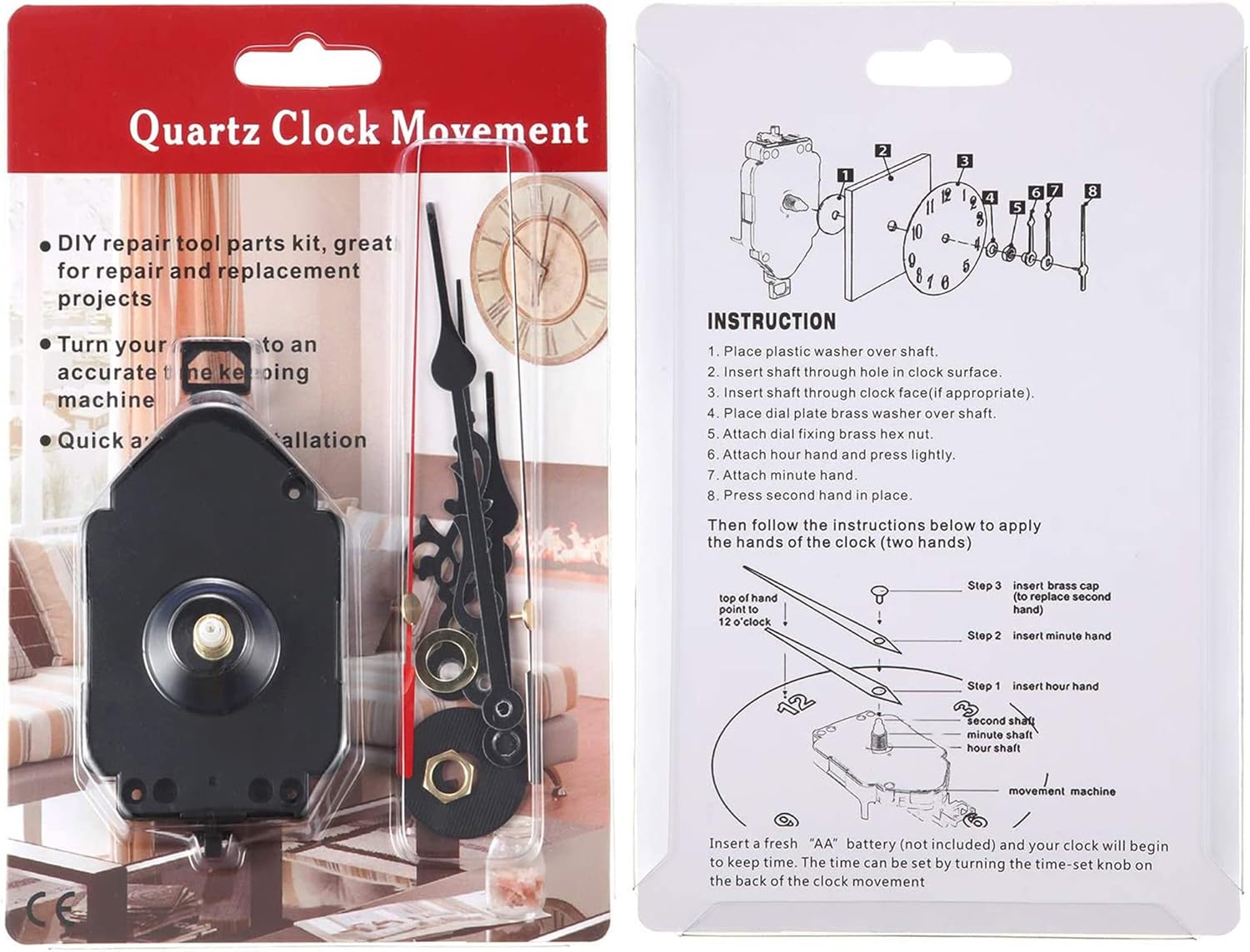 Quartz Pendulum Clock Movement Mechanism for DIY Repair