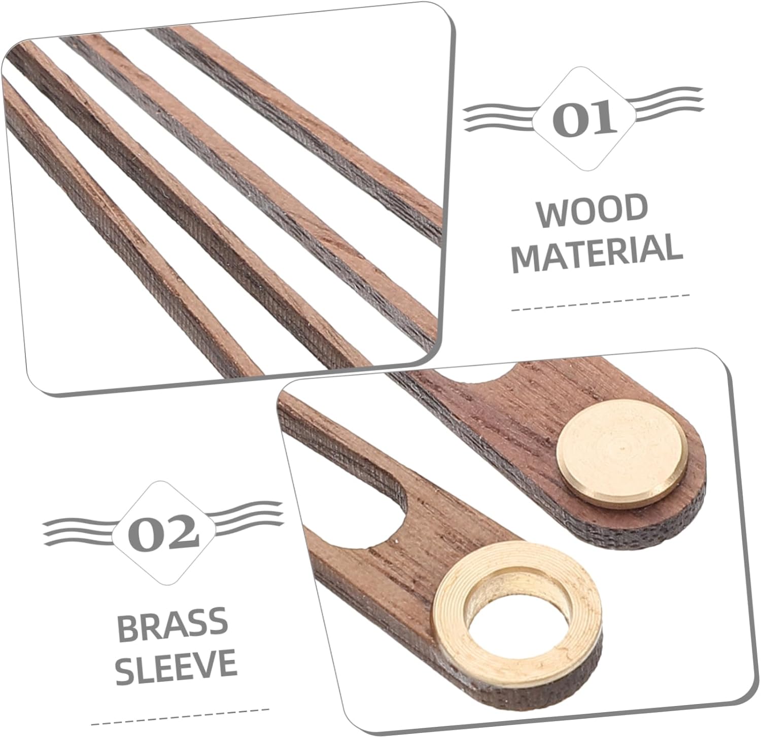 12-Inch Walnut Clock Hands Set for Repair