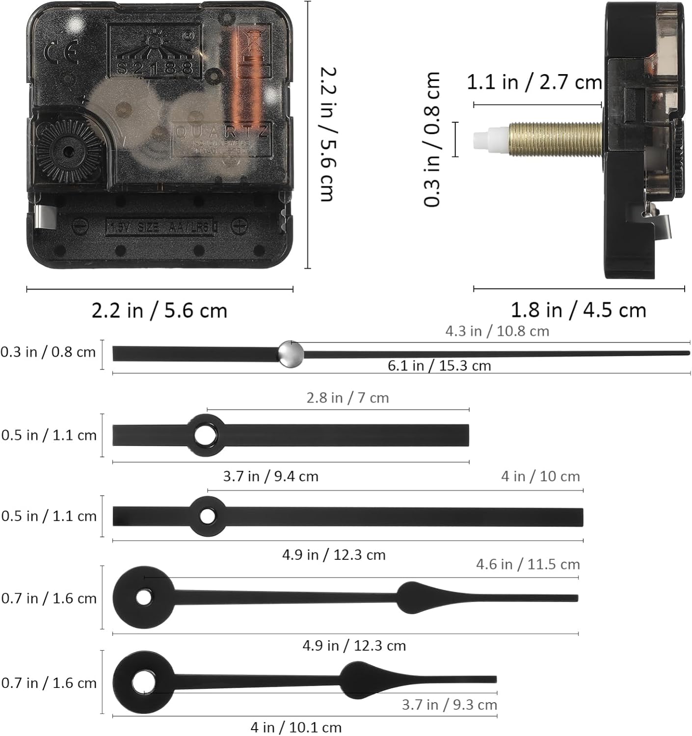 Uonlytech Clock Mechanism Replacement Kit
